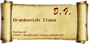 Draskovich Ilona névjegykártya