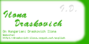 ilona draskovich business card